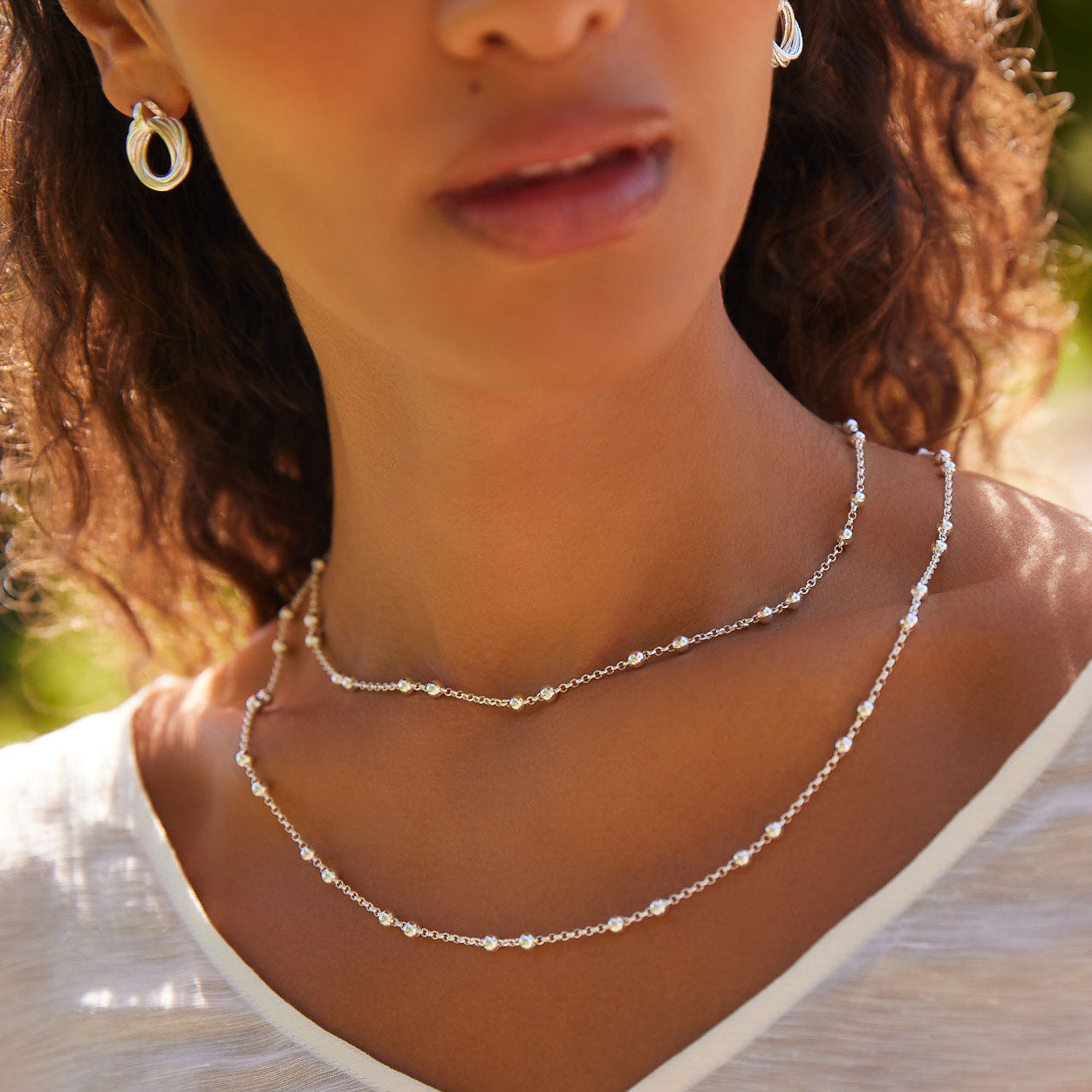 NAJO Mattina Silver Necklace (60cm) N6857-60