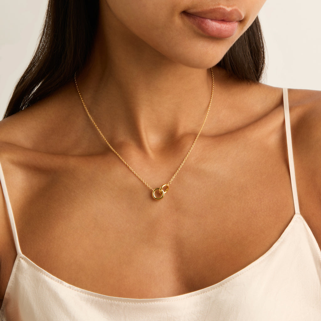 NAJO Embrace Necklace - Yellow Gold Plated (42cm+ext)