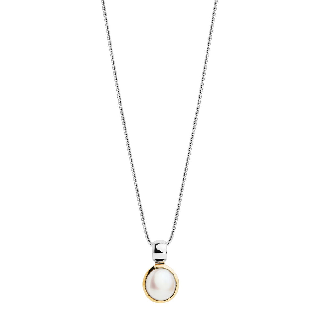 NAJO 'Chroma' Duo-Tone Pearl Snake Chain Necklace N7268
