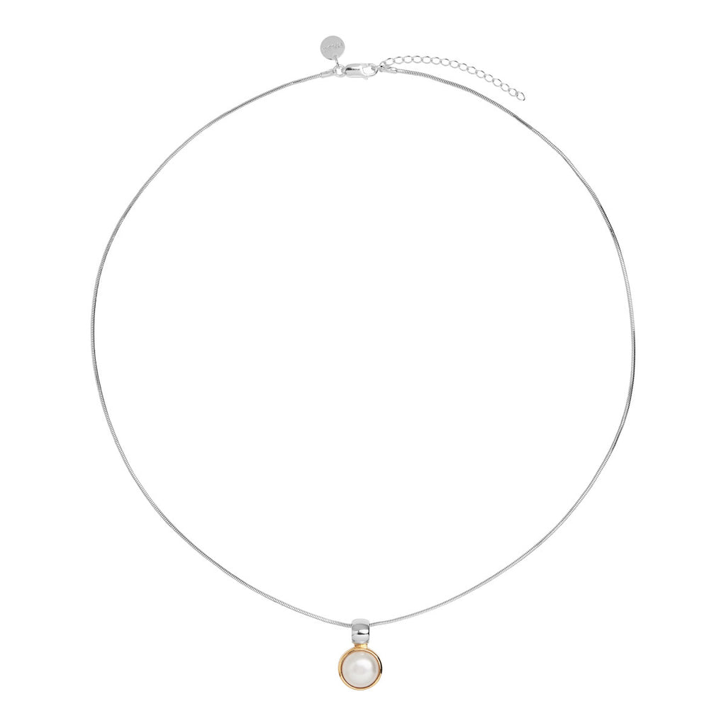 NAJO 'Chroma' Duo-Tone Pearl Snake Chain Necklace N7268