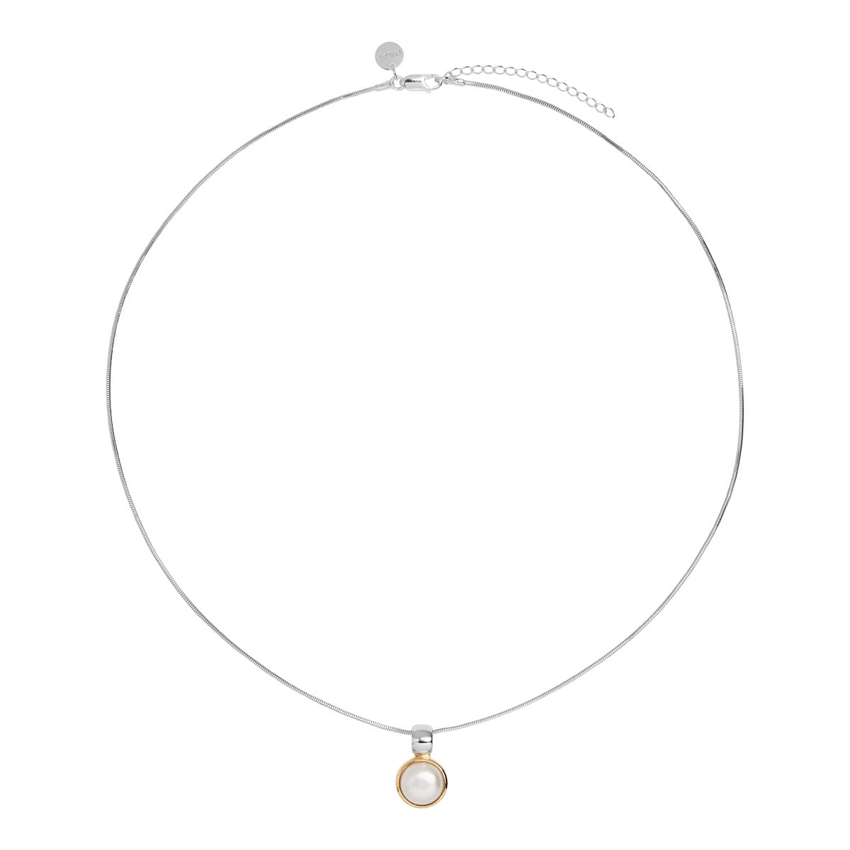 NAJO 'Chroma' Duo-Tone Pearl Snake Chain Necklace N7268