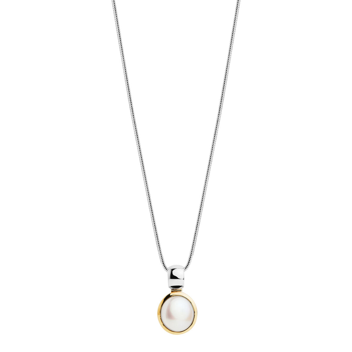 NAJO 'Chroma' Duo-Tone Pearl Snake Chain Necklace N7268