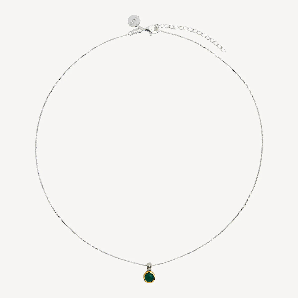 Solace 2-Tone Green Onyx Necklace N7406