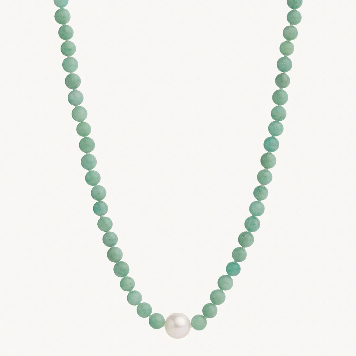 Sunset Amazonite & Pearl Necklace N7485