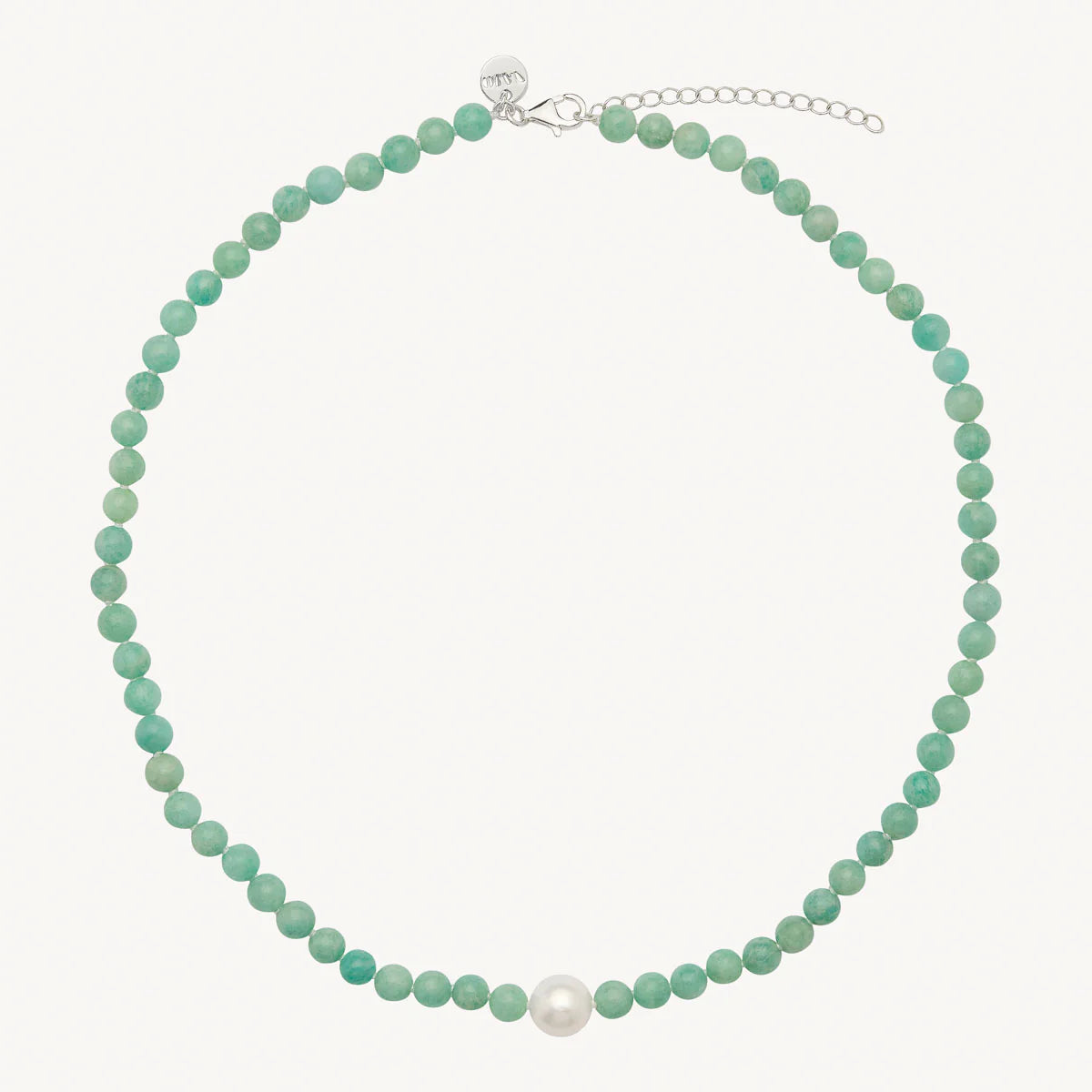 Sunset Amazonite & Pearl Necklace N7485