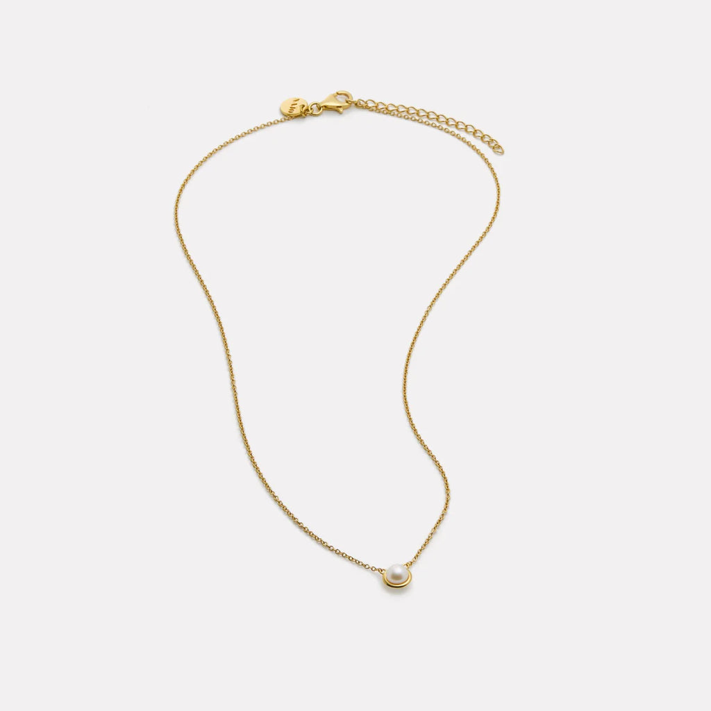 Moonbeam Pearl Necklace N7637 YG