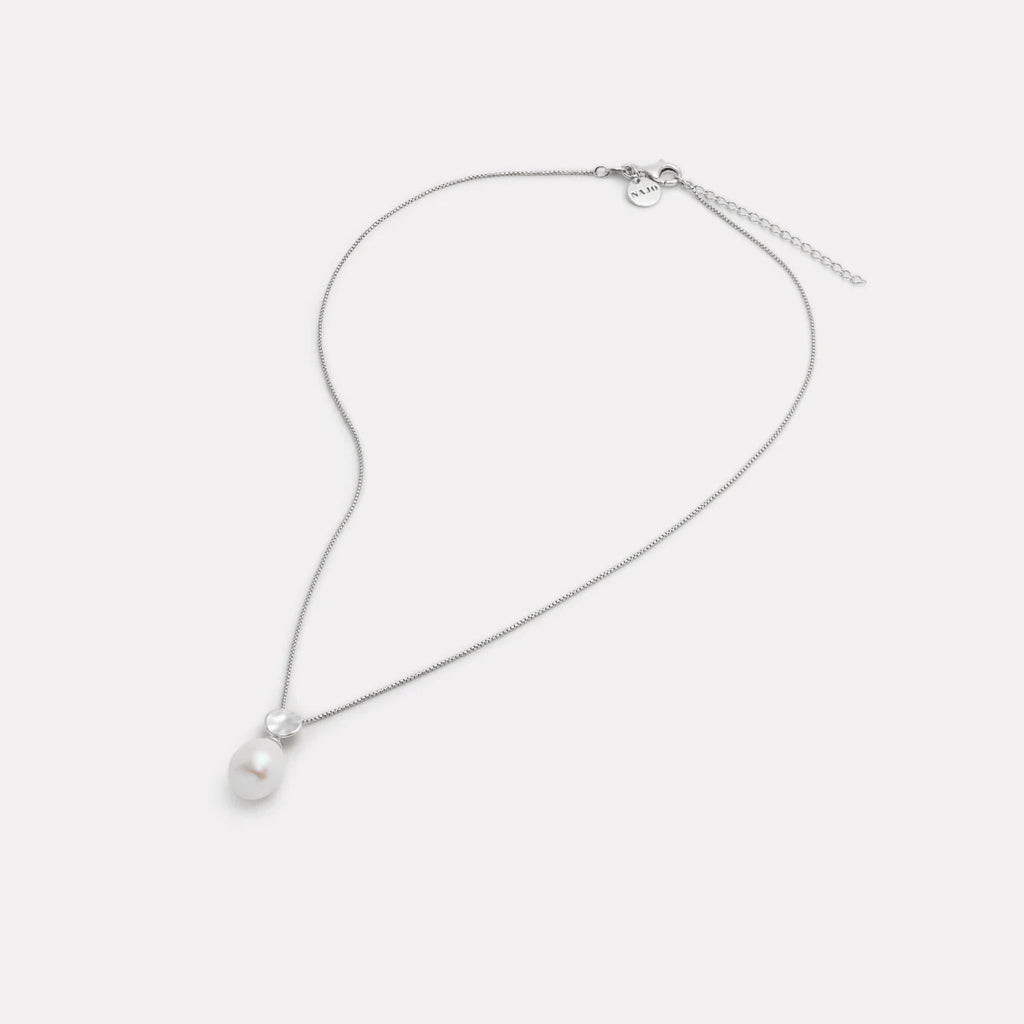 Ocean Drift Pearl Necklace N7641 Silver
