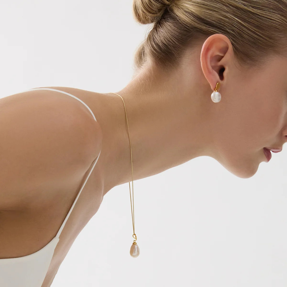 Ocean Drift Pearl Necklace N7642 YG