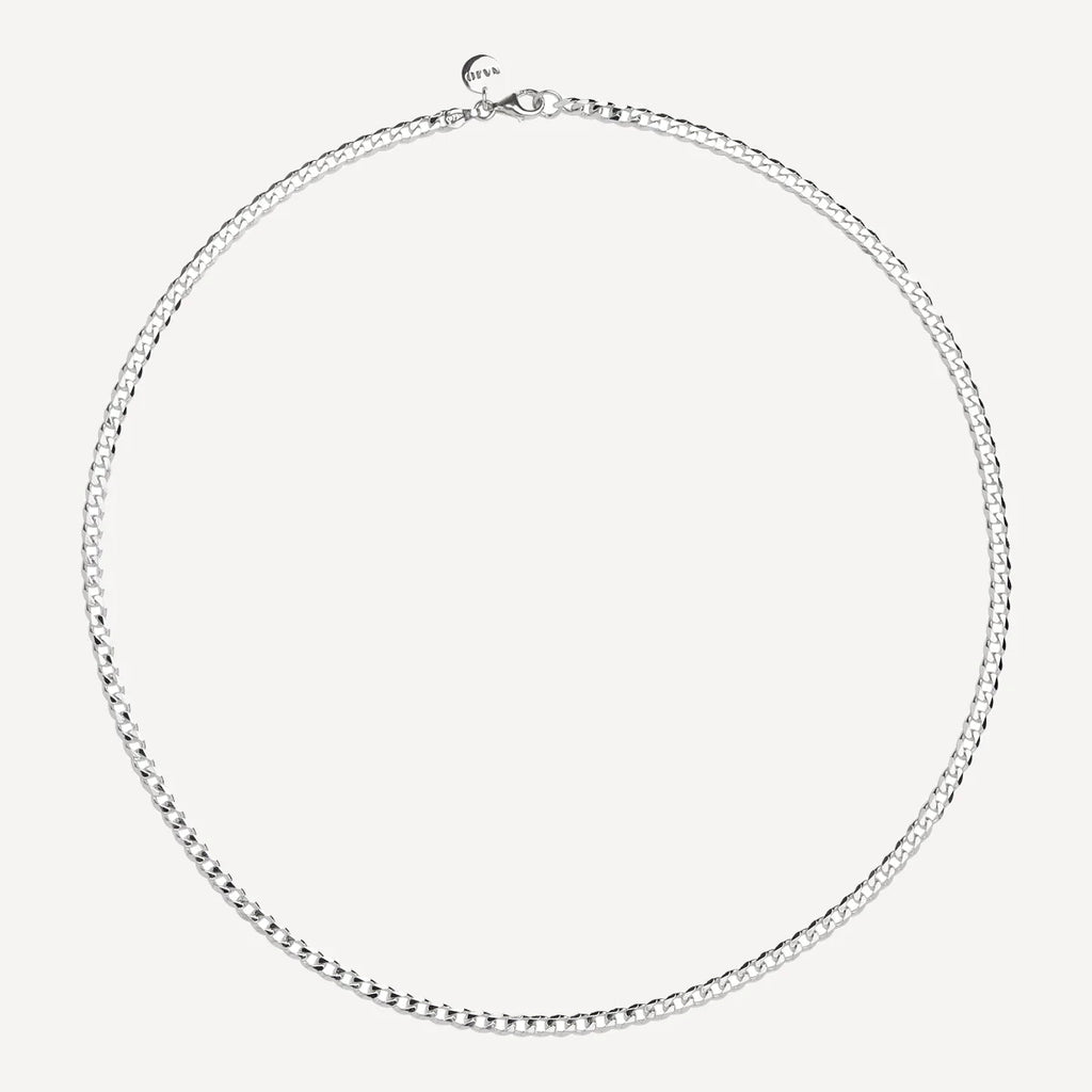 Cuban Men's Silver Chain Necklace 4.3mm N9012
