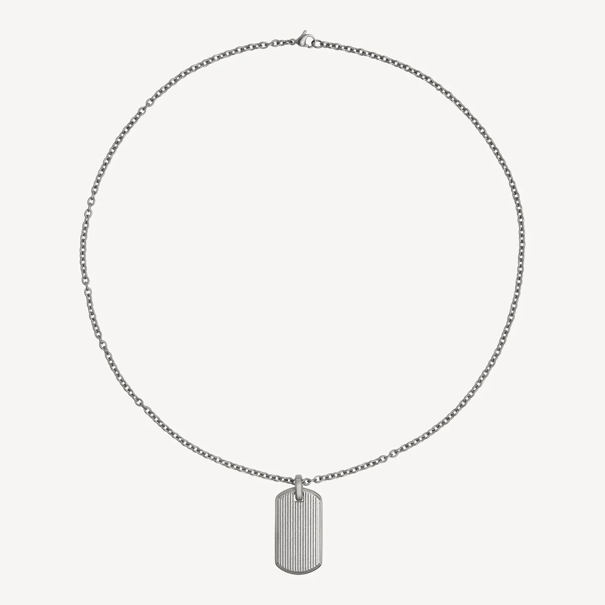 Rocca Men’s Stainless Steel Dog Tag Pendant N9037