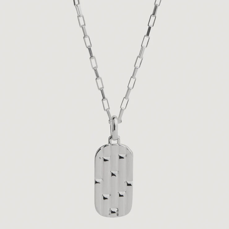 The Maker Men's Silver Necklace (55cm+ext) N9061