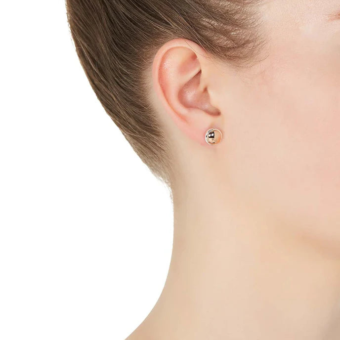NAJO 'Rosy Glimmer' or 'Rose-Tone Dome' Stud Earrings E5905