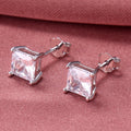 SS 6mm 4 Claw Square CZ Stud