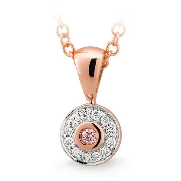 PINK CAVIAR 0.051ct Pink Diamond Pendant in 9ct Rose Gold