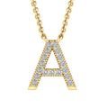 9ct Yellow Gold Diamond Initial 'A' Necklace