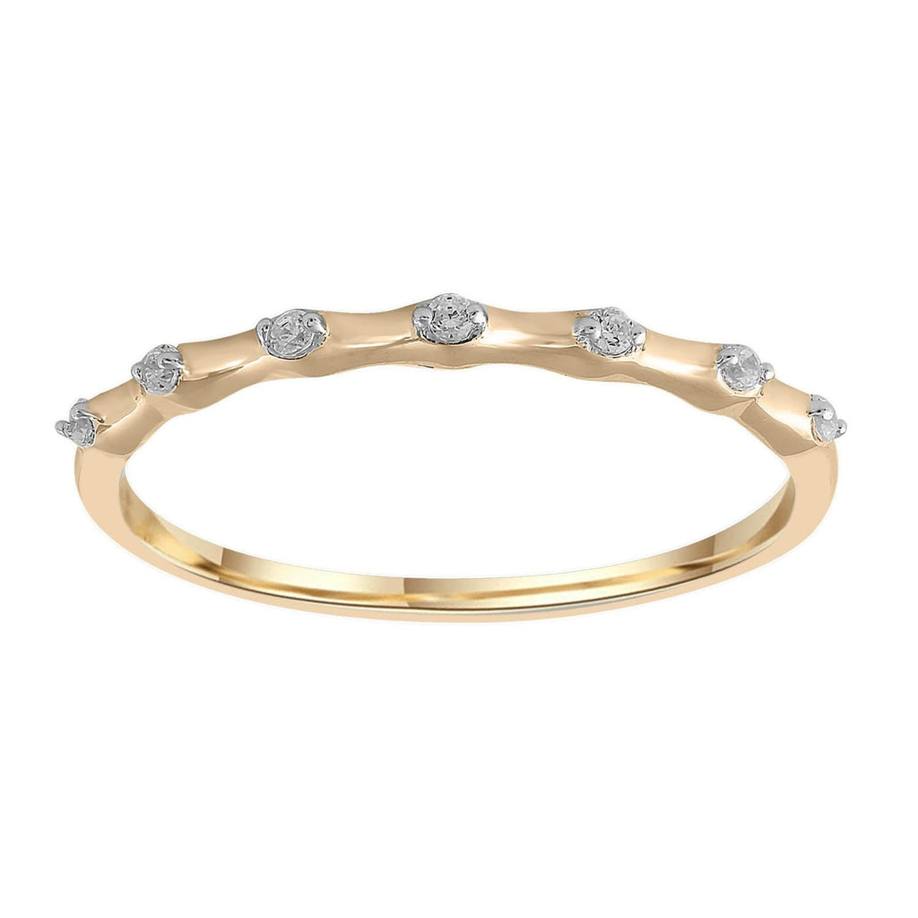 * 9K YLW GOLD 0.05CT HI I1 DIAMOND RING R-41821-005-Y-N