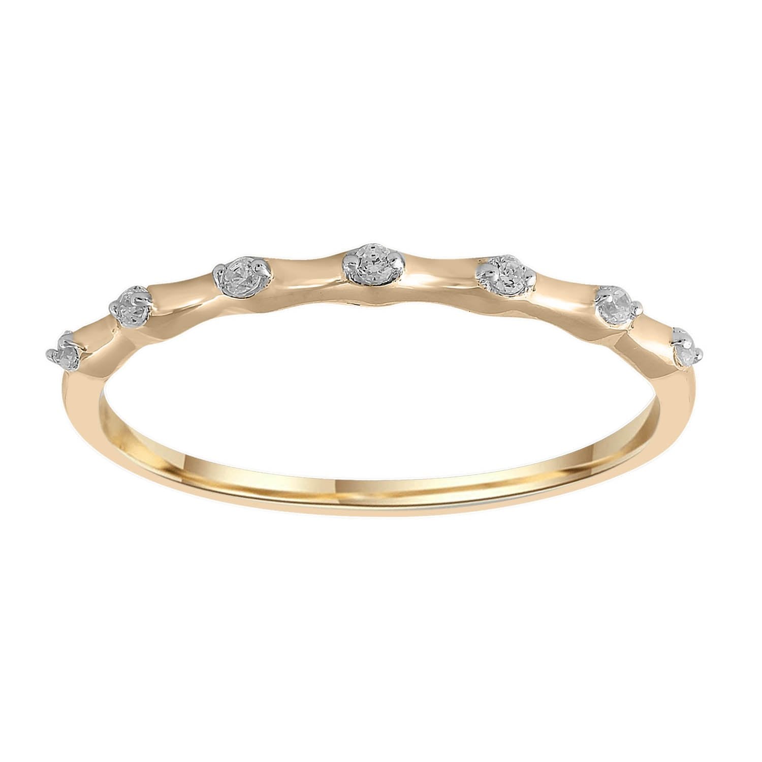 * 9K YLW GOLD 0.05CT HI I1 DIAMOND RING R-41821-005-Y-N