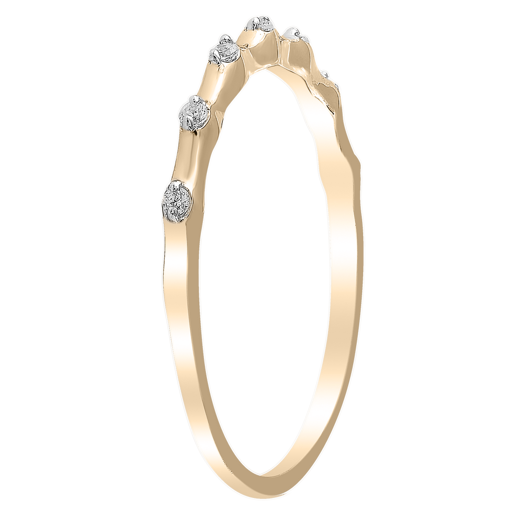 * 9K YLW GOLD 0.05CT HI I1 DIAMOND RING R-41821-005-Y-N