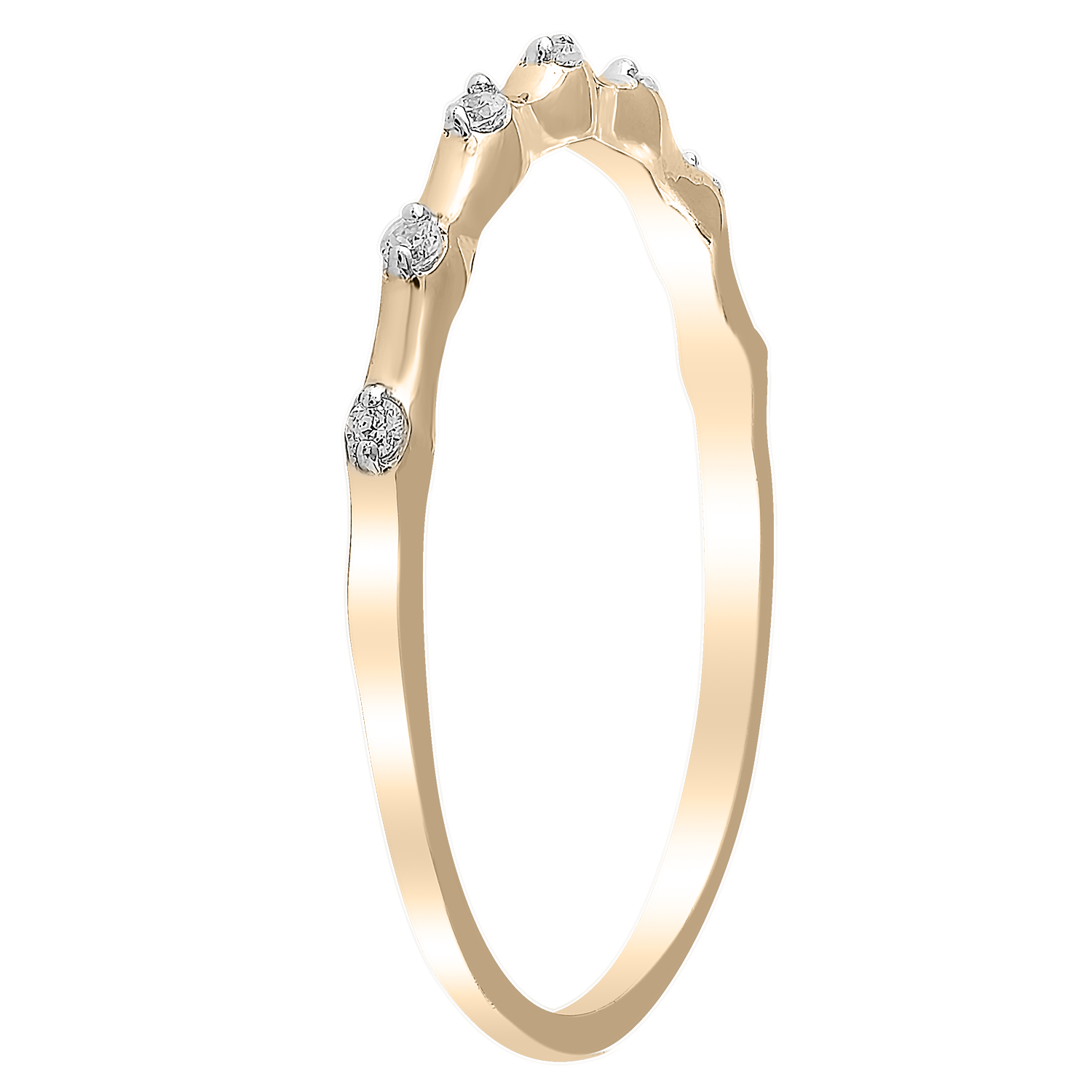 * 9K YLW GOLD 0.05CT HI I1 DIAMOND RING R-41821-005-Y-N