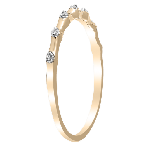 * 9K YLW GOLD 0.05CT HI I1 DIAMOND RING R-41821-005-Y-N