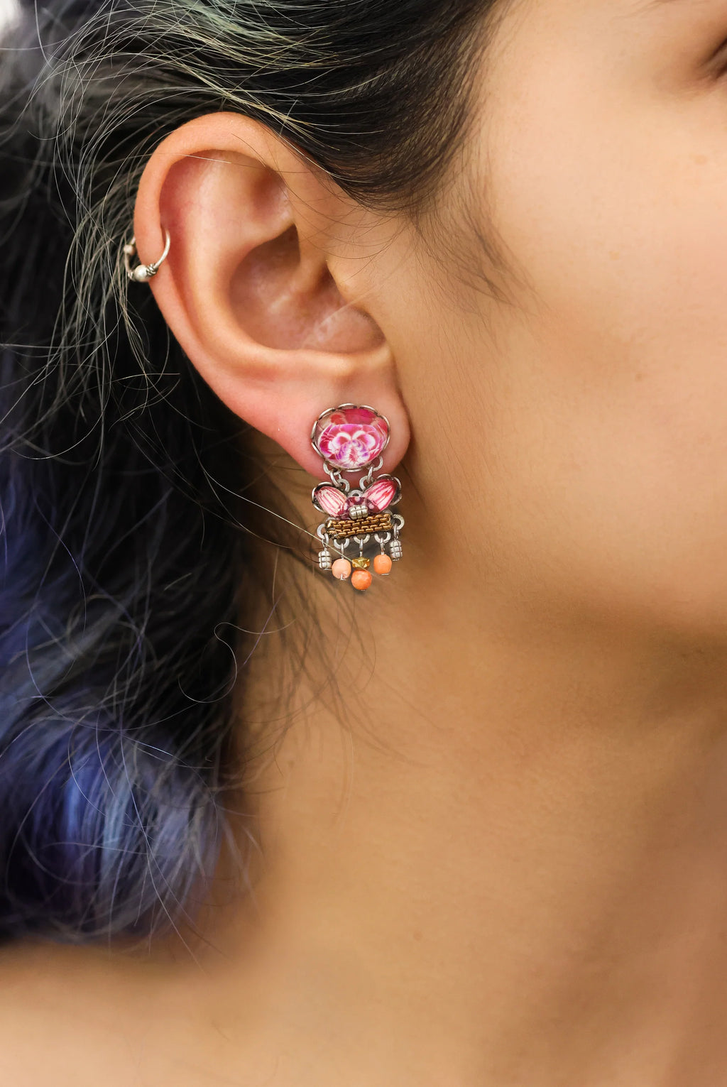 Ayala Bar Small Earrings Rose Embrace Set, Carol R2229