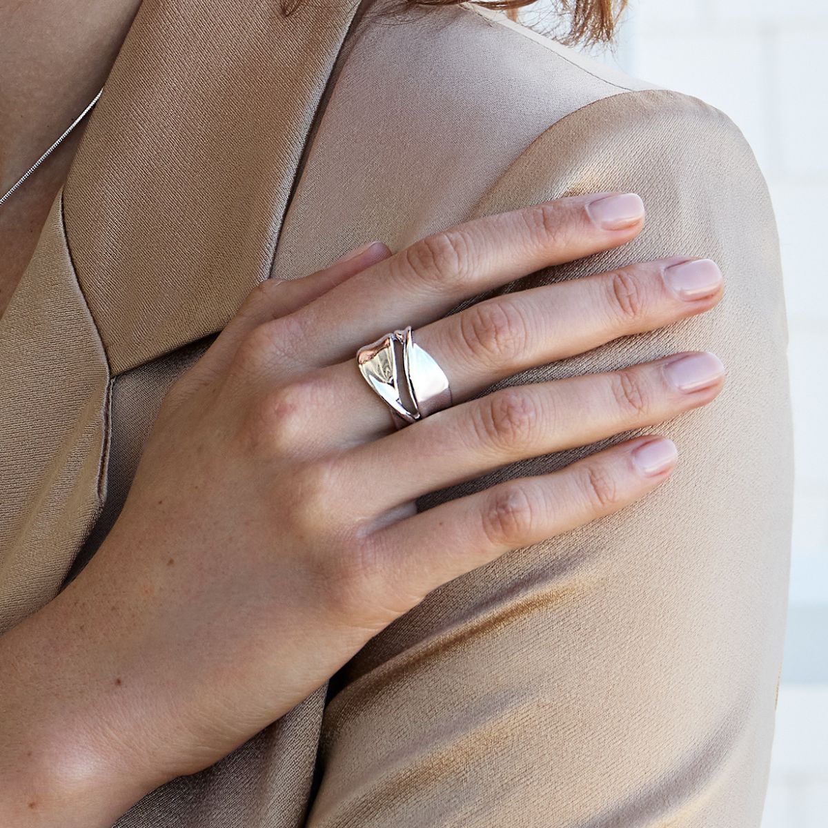 NAJO 'Somersault' Sterling Silver Ring Large R2254L