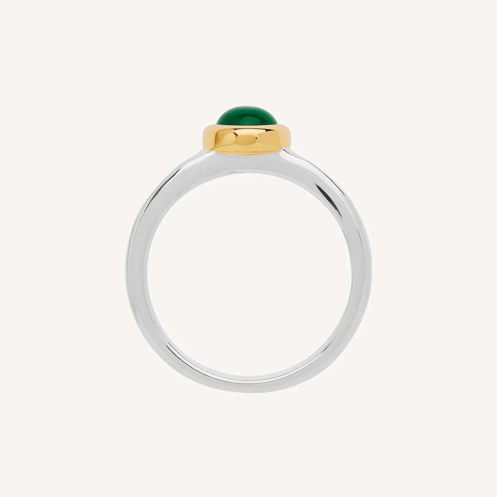Solace 2-Tone Green Onyx Ring- medium