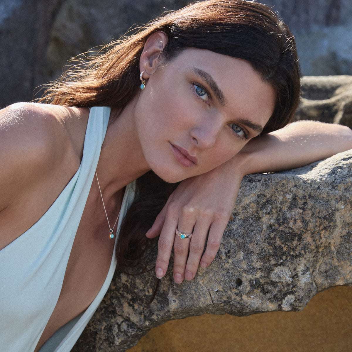 Solace 2-Tone Amazonite Ring R7407m