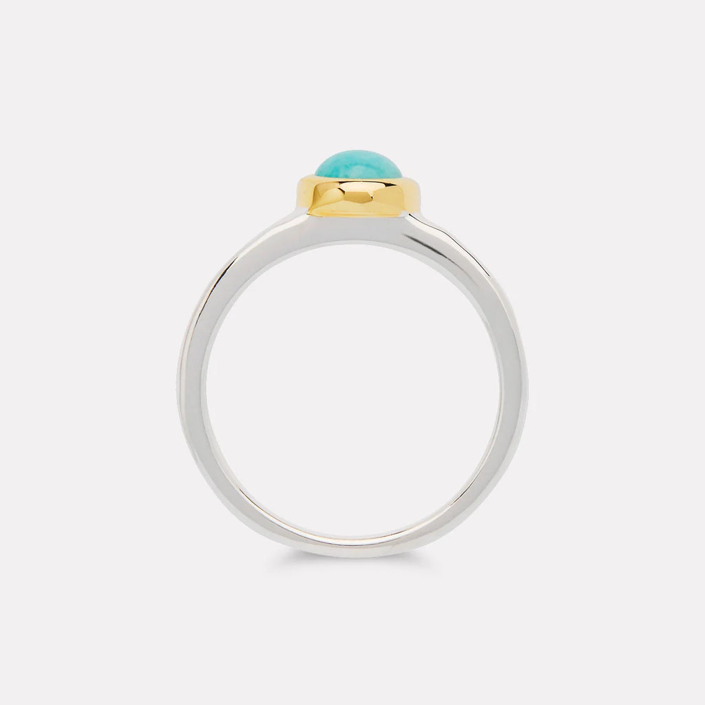 Solace 2-Tone Amazonite Ring R7407 Size Small