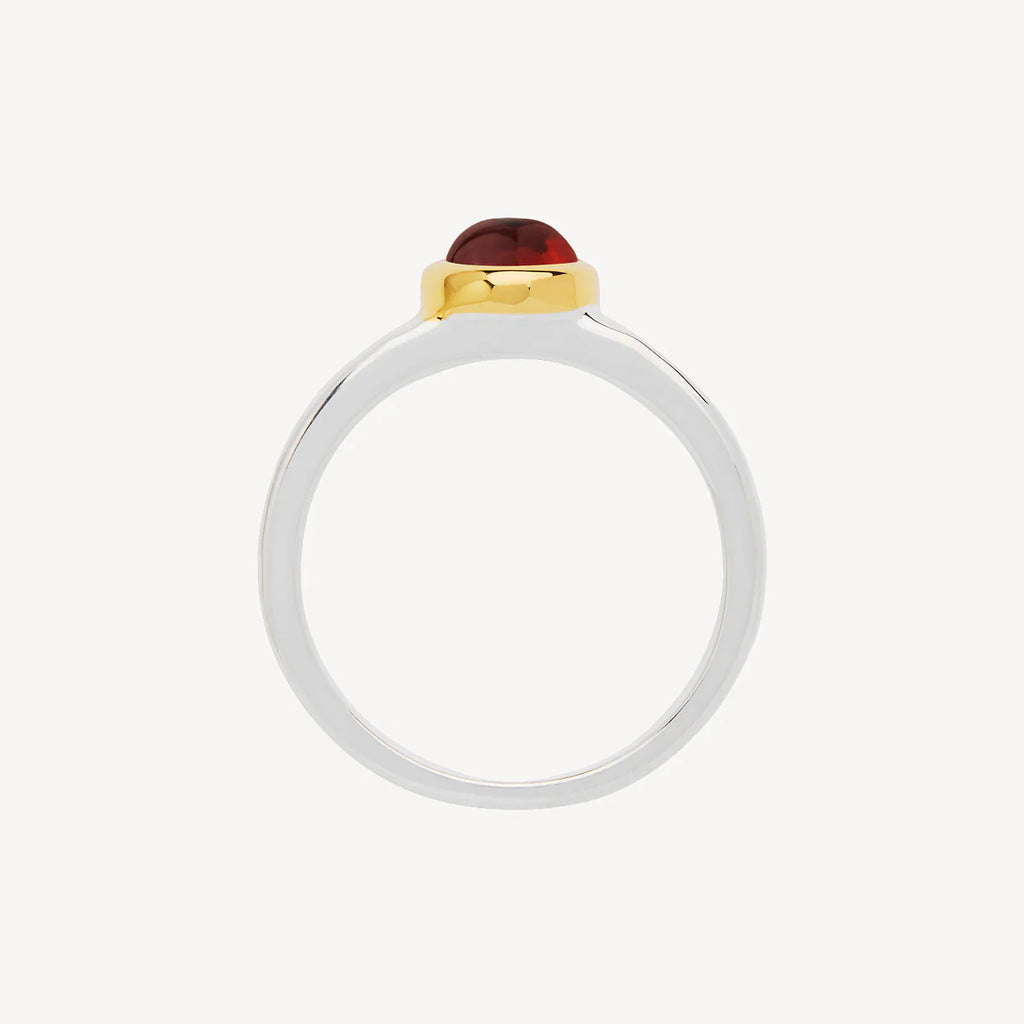 Solace 2-Tone Garnet Ring- medium R7408M