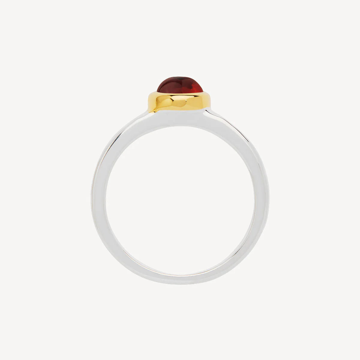 Solace 2-Tone Garnet Ring- medium R7408M