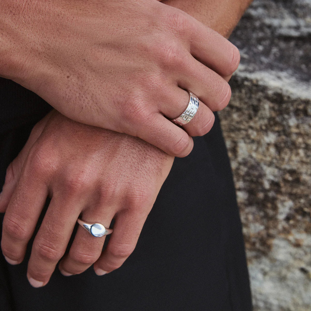 The Maker Men's Silver Ring R9061