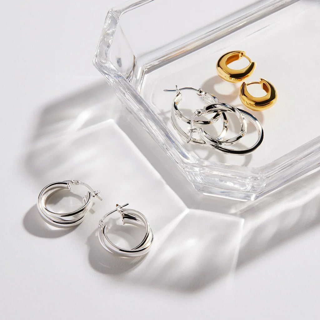 Sea of Change Hoop Earrings Silver E7186