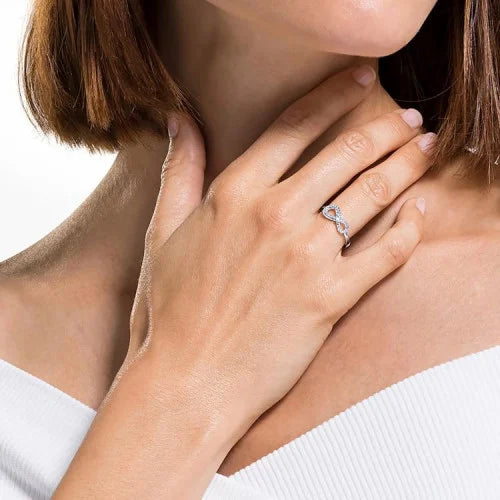 Infinity Ring White 5535396 Size 60