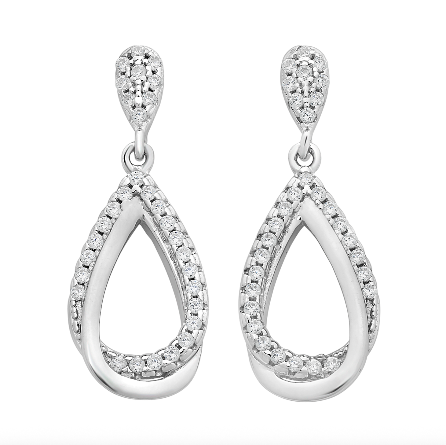 M3375  CUBIC ZIRCONIA  DROP EARRINGS
