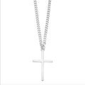 Sterling silver cross and chain M3267