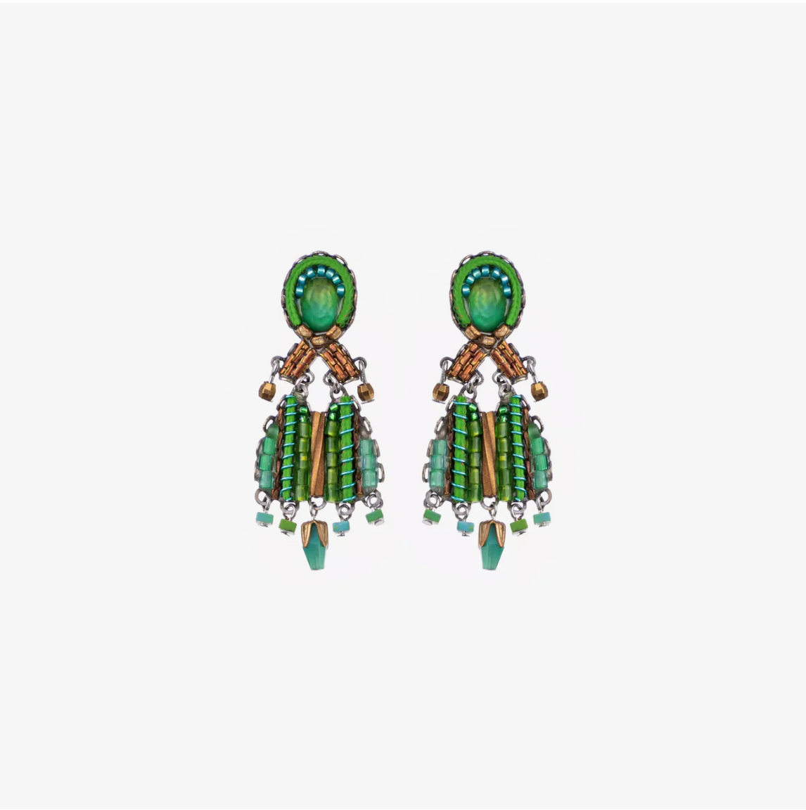 Ayala Bar Green Earrings Grassland Set, Zia C1999