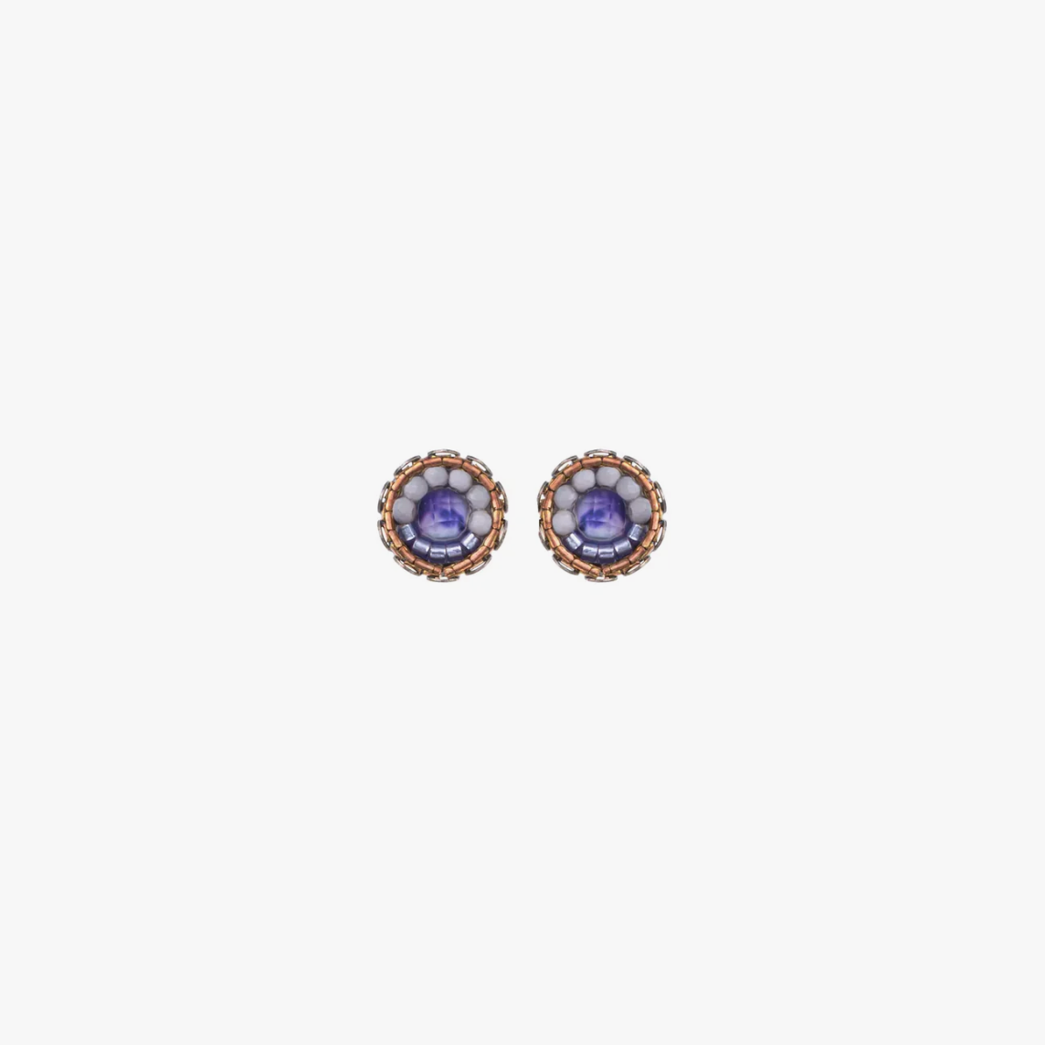 Ayala Bar - Purple Stud Earrings Plum Blossom Set, Chiara C2009