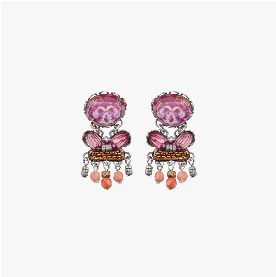 Ayala Bar Small Earrings Rose Embrace Set, Carol R2229