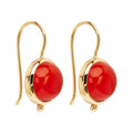 NAJO Geranio Red Onyx Yellow Gold Earrings E7189