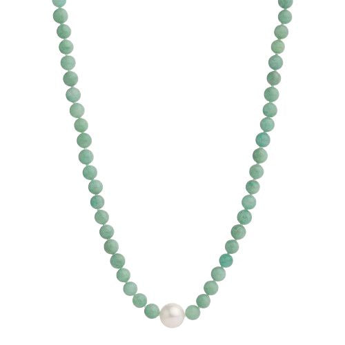 Sunset Amazonite & Pearl Necklace N7485