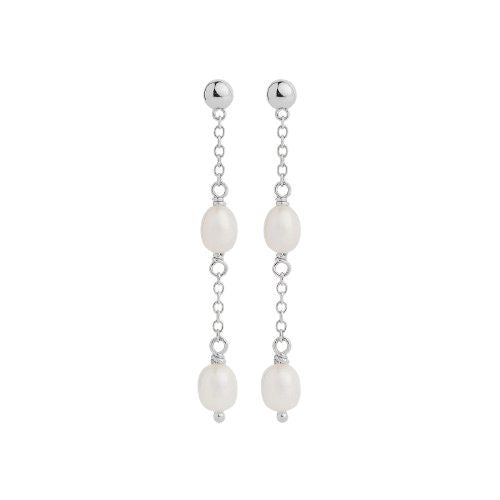 Tidal Whisper Double Pearl Earring E7499