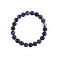 Apollo Men's 10mm Sodalite & Steel Elasticised Stretch Bracelet B9072
