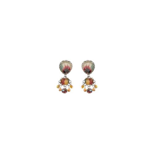 Sunflower Surprise Set, Small Colorful Glass Earrings, Bri R2425
