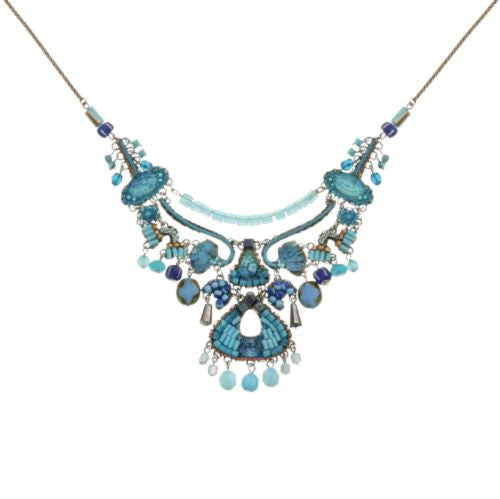 Blue Bayou Set, Blue Beaded Necklace, Daylight C3628