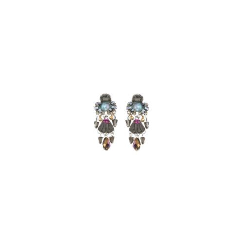 Obsidian Set, Black Beaded Earrings, Ebony C2376