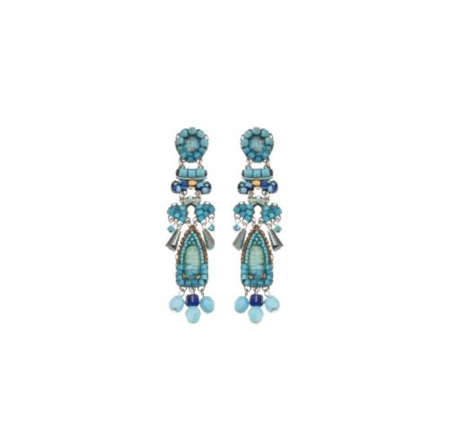 Blue Bayou Set, Long Blue Earrings, Capri C2378