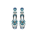 Blue Bayou Set, Blue Long Elegant Earrings, Turquoise C2377