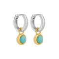 Solace 2-Tone Amazonite Huggie Earring e7407
