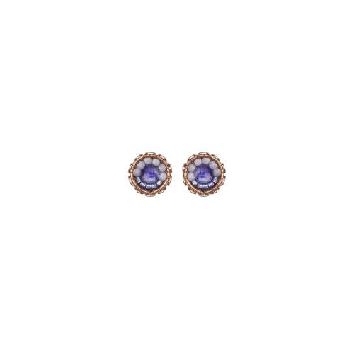 Ayala Bar - Purple Stud Earrings Plum Blossom Set, Chiara C2009